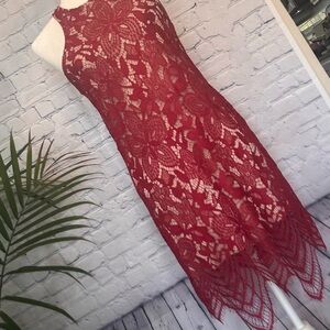 Red Express Lace Dress - Small